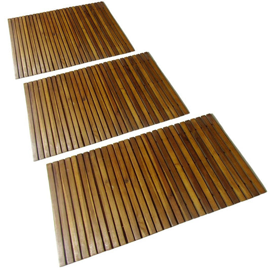 Badmat acaciahout 80 x 50 cm 3 stuks is nu te koop bij PeponiXL, paradijselijk wonen!