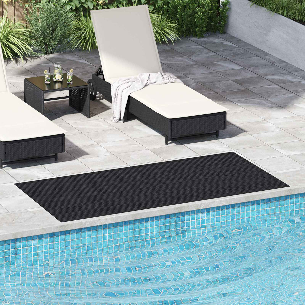 Vloermat Zwart 1 x 2 m Rubber is nu te koop bij PeponiXL, paradijselijk wonen!