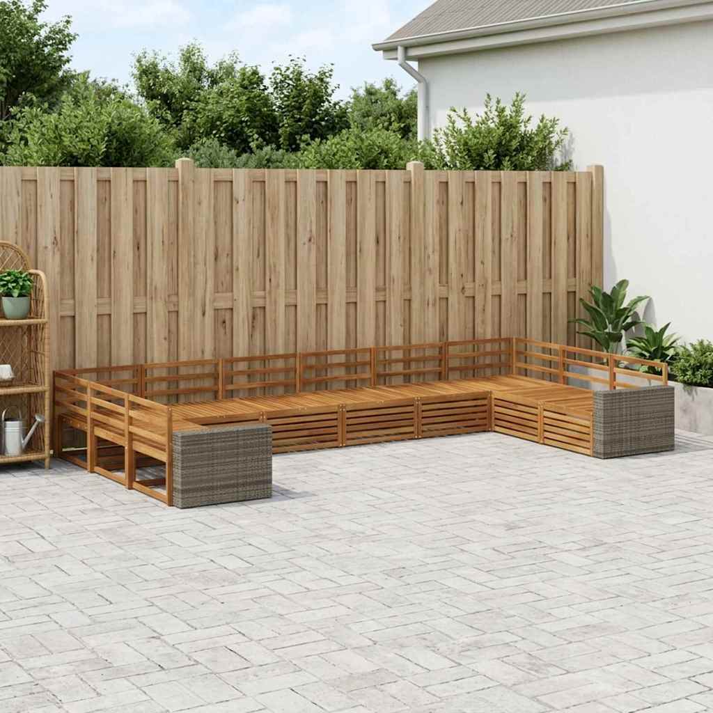 Sofa-Sets 10 pcs Massief Acaciahout is nu te koop bij PeponiXL, paradijselijk wonen!