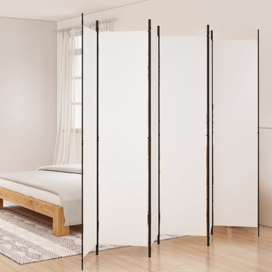 Kamerscherm met 6 panelen 300x220 cm stof wit is nu te koop bij PeponiXL, paradijselijk wonen!