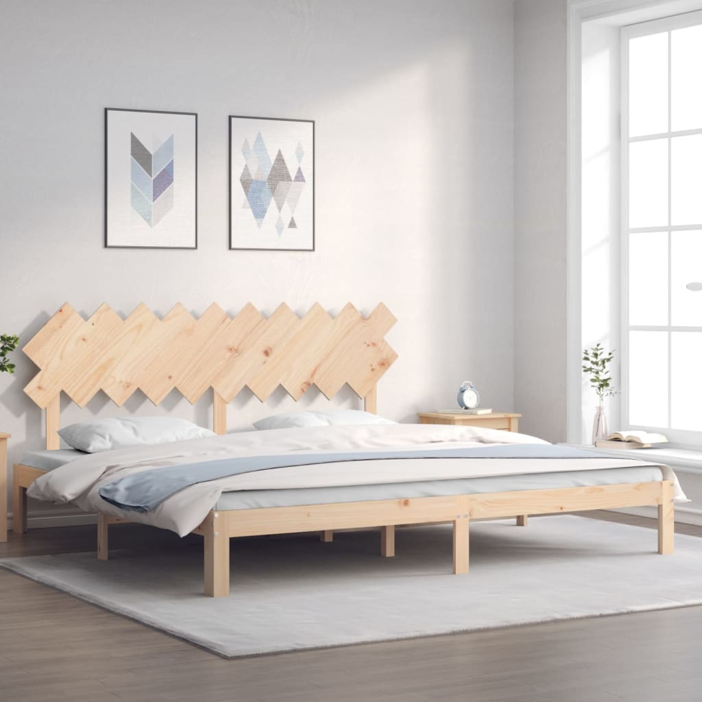 Bedframe zonder matras massief grenenhout 200x200 cm is nu te koop bij PeponiXL, paradijselijk wonen!