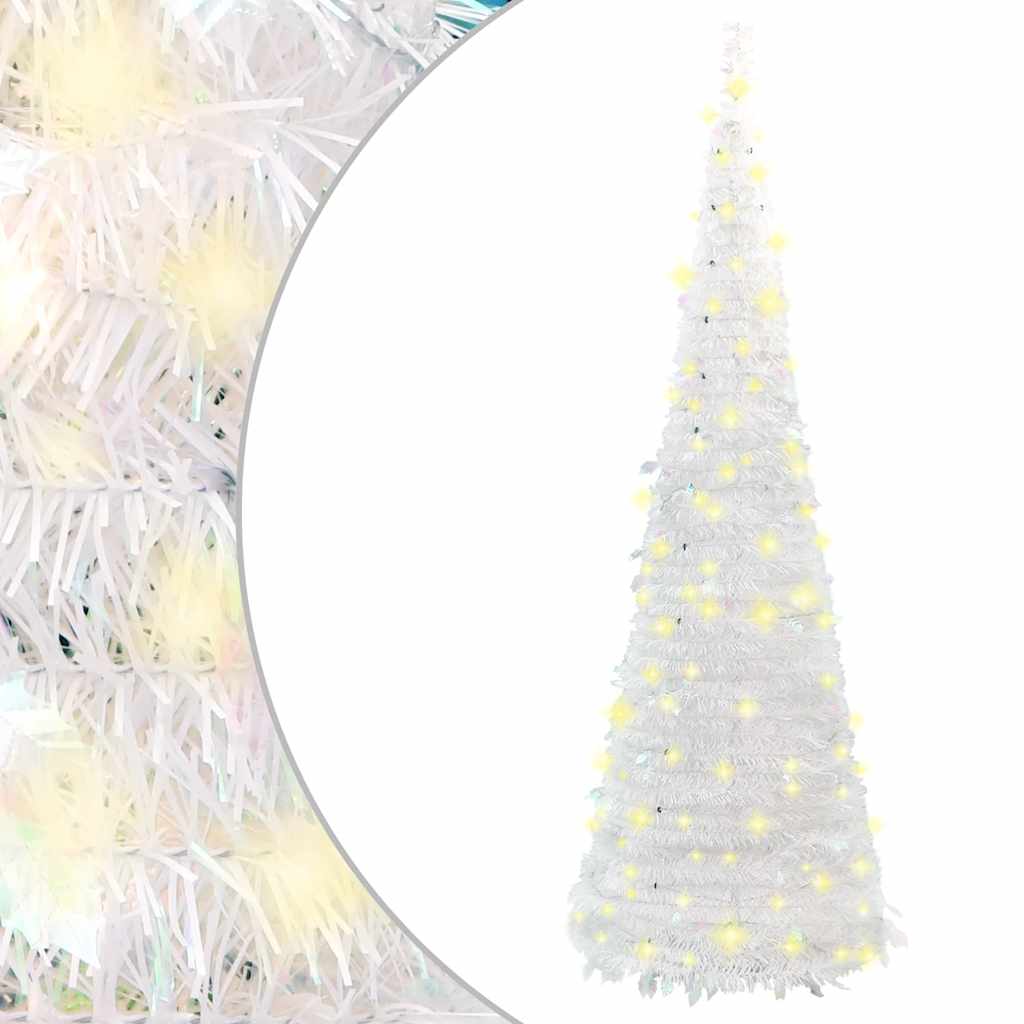 Kunstkerstboom pop-up 50 LED's 120 cm wit is nu te koop bij PeponiXL, paradijselijk wonen!