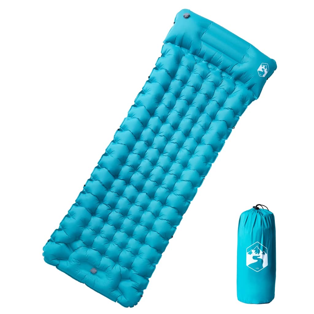 Kampeermatras met kussen zelfopblazend 1-persoons blauw is nu te koop bij PeponiXL, paradijselijk wonen!