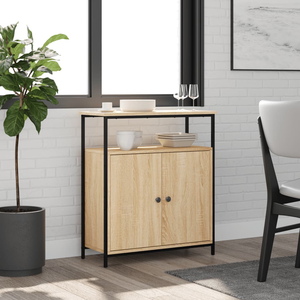Dressoir Sonoma Eiken 70x30x80 cm Bewerkt Hout is nu te koop bij PeponiXL, paradijselijk wonen!