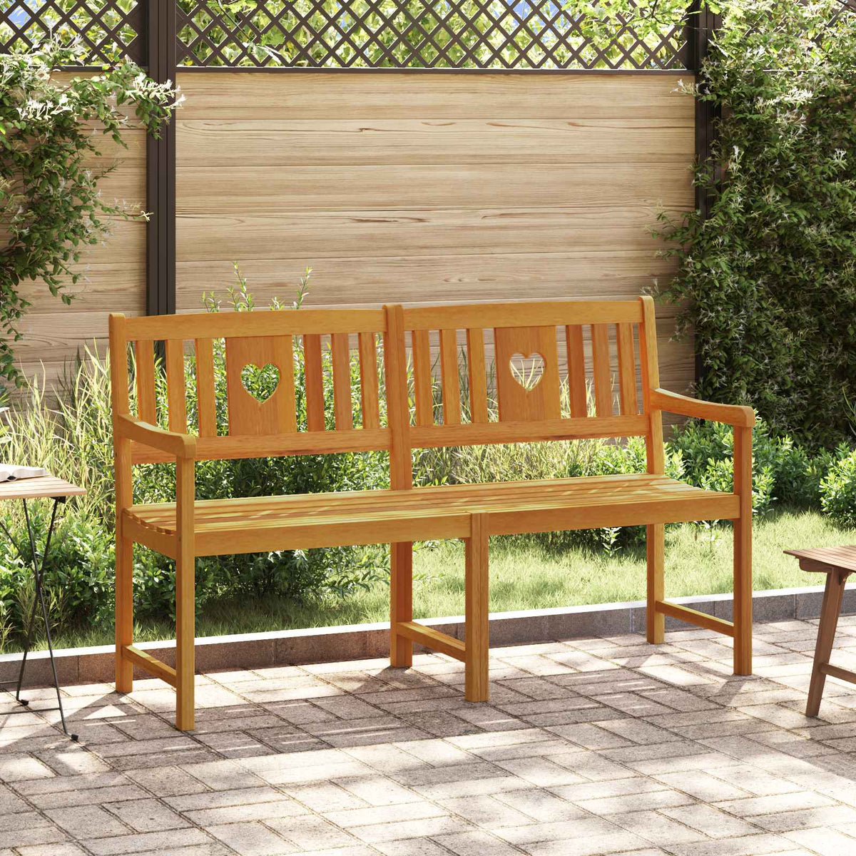 Tuinbank Naturel 150 x 55,5 x 90 cm Massief Acaciahout is nu te koop bij PeponiXL, paradijselijk wonen!