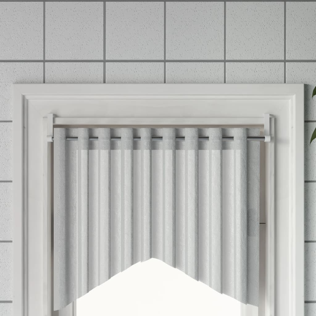 Gordijnrails 2 st 40-60 cm aluminium wit en zilverkleurig is nu te koop bij PeponiXL, paradijselijk wonen!