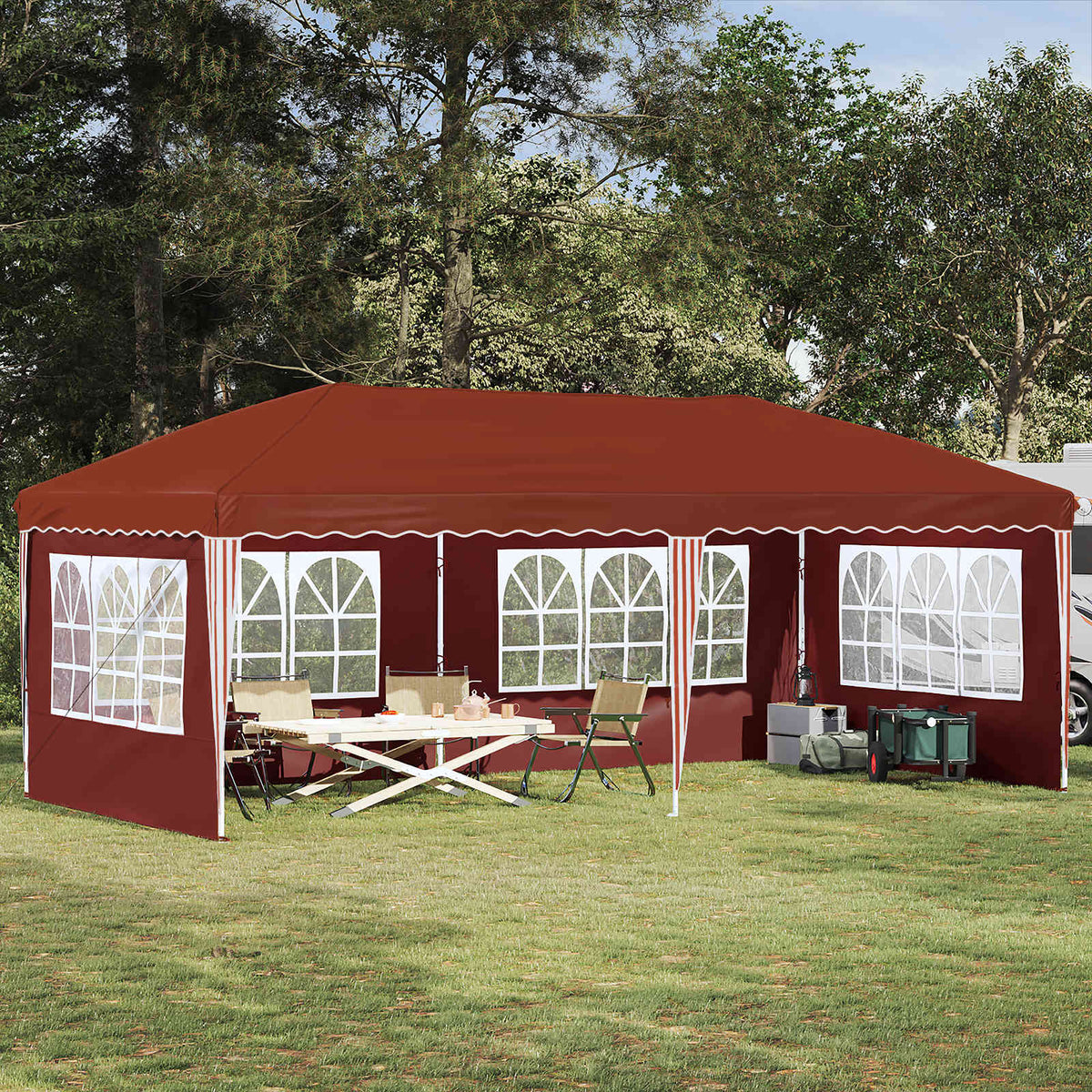 Pop-up Feesttent 575 x 289 x 245 cm Terracotta is nu te koop bij PeponiXL, paradijselijk wonen!