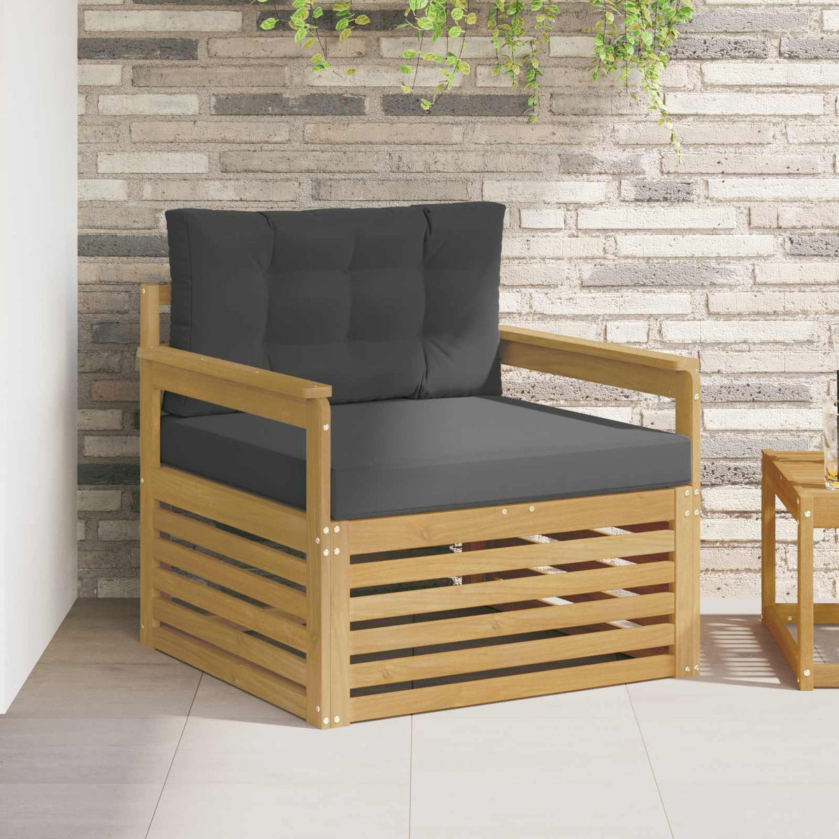 Tuinbank Polyester wit en antracietkleurig is nu te koop bij PeponiXL, paradijselijk wonen!