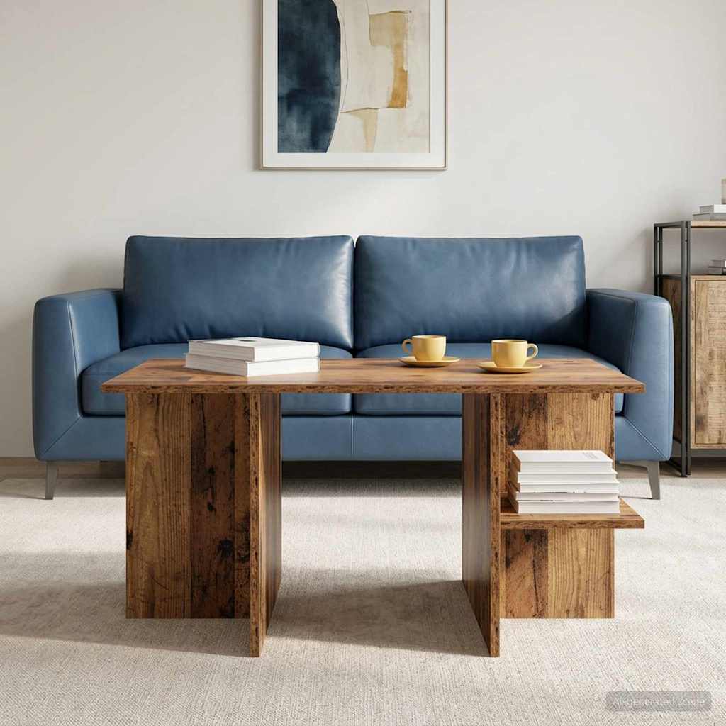 Salontafel Oud hout 87 x 50 x 45 cm Geconstrueerd hout is nu te koop bij PeponiXL, paradijselijk wonen!