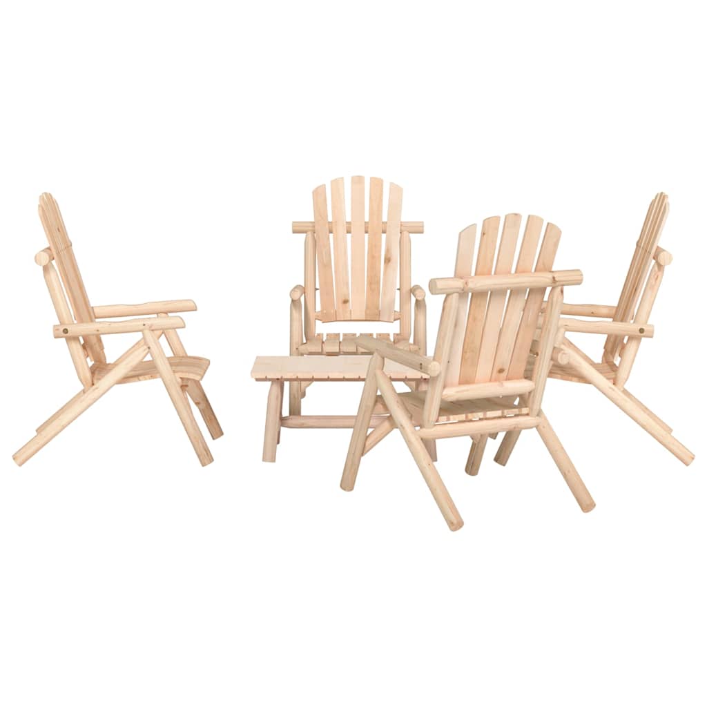 5-delige Loungeset massief vurenhout is nu te koop bij PeponiXL, paradijselijk wonen!