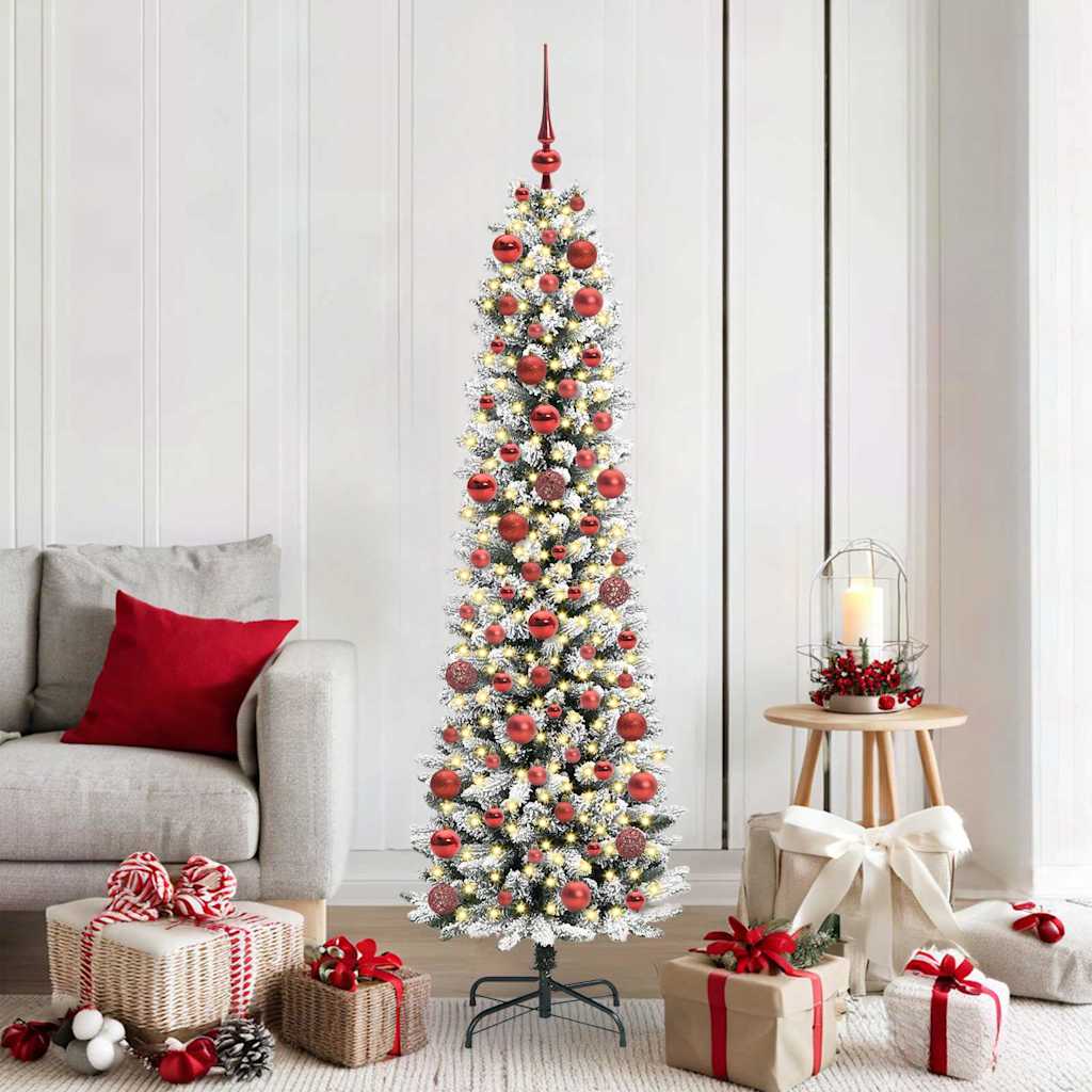 Kunstkerstboom met 300 LED Wit 180 cm PVC en Metaal en Plastic is nu te koop bij PeponiXL, paradijselijk wonen!