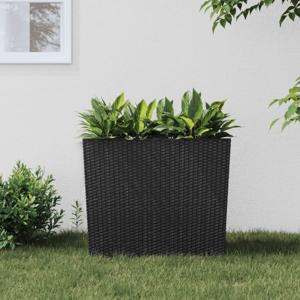 Plantenbak met uitneembare bak rattan-look 12/44 L PP antraciet is nu te koop bij PeponiXL, paradijselijk wonen!