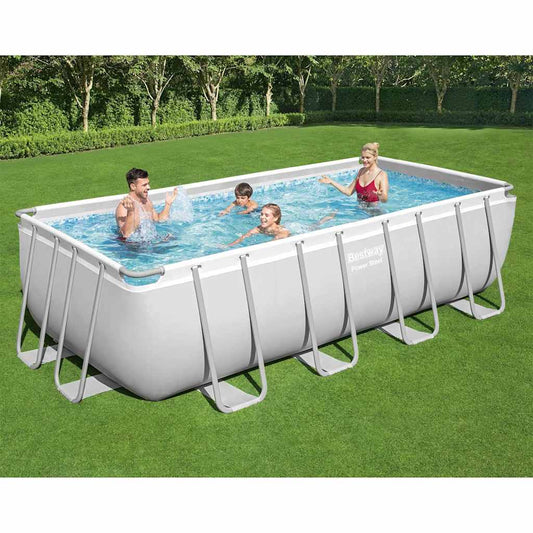 Zwembadset Power Steel rechthoekig 488x244x122 cm is nu te koop bij PeponiXL, paradijselijk wonen!