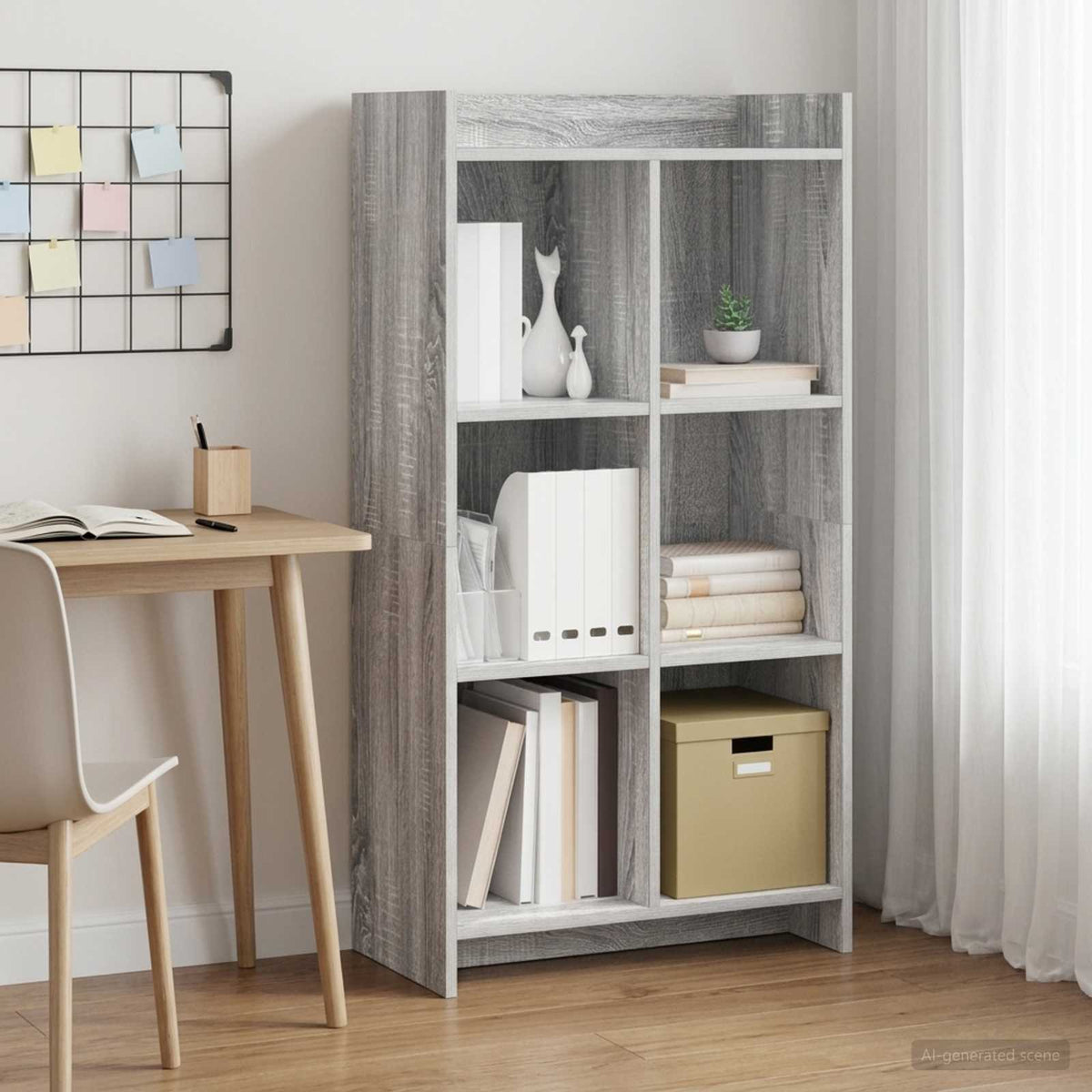 Boekenkast Grijs Sonoma 59 x 30 x 111 cm Bewerkt hout is nu te koop bij PeponiXL, paradijselijk wonen!