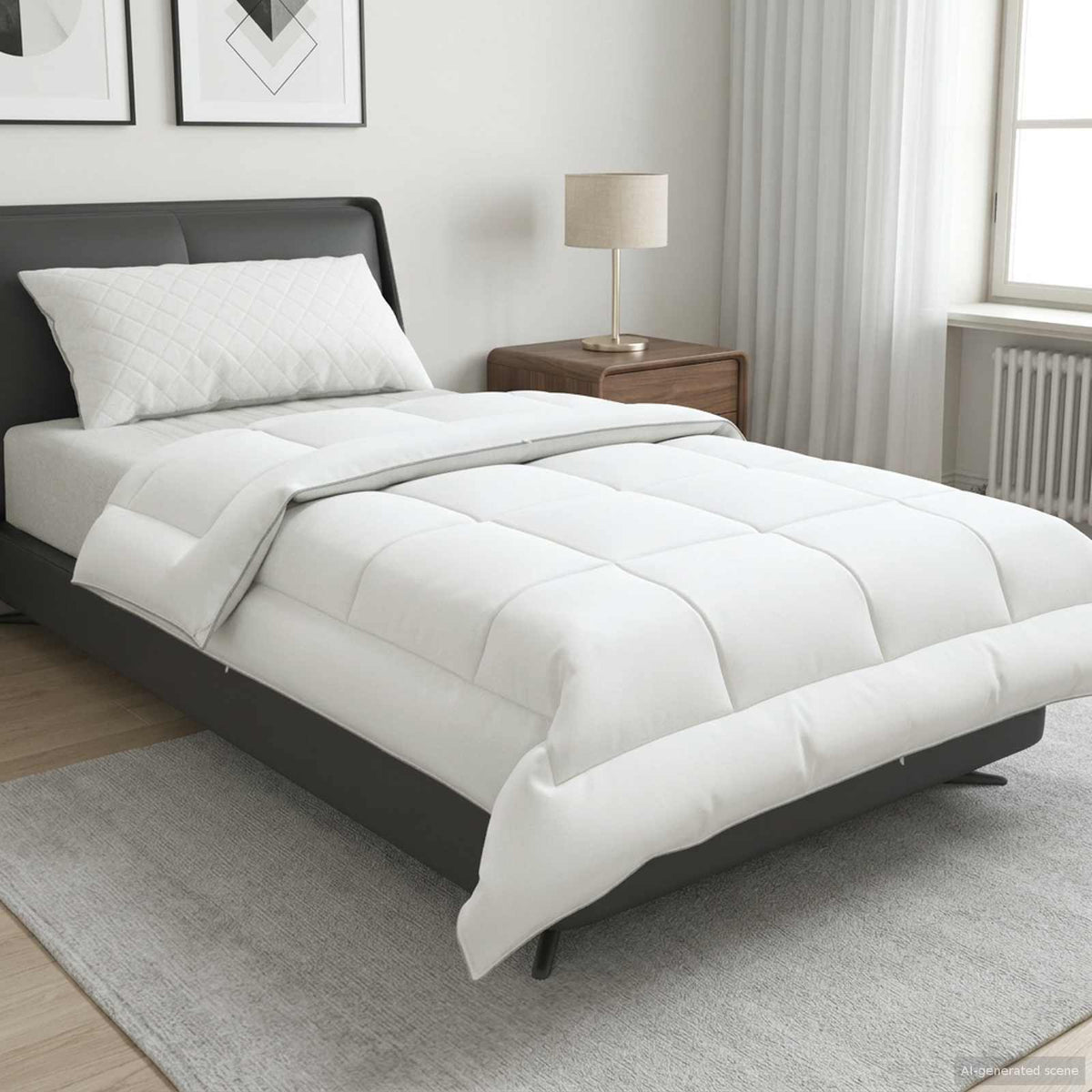 Dekbed TRIER 150x200 cm 4 seizoenen 220 GSM Wit Hypoallergeen is nu te koop bij PeponiXL, paradijselijk wonen!