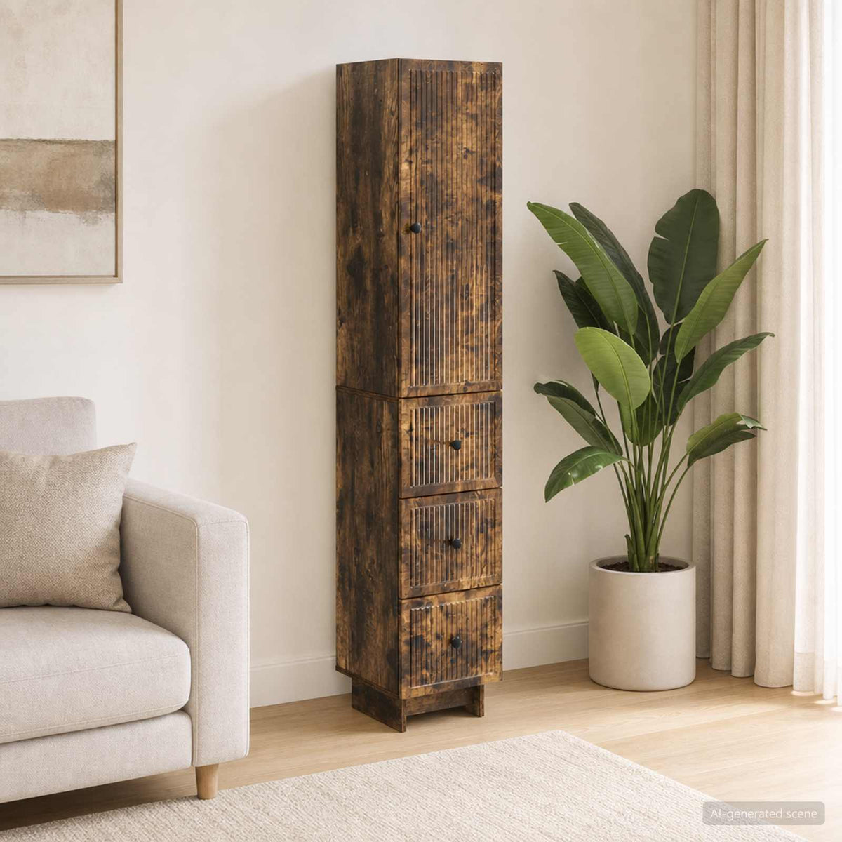 Kastenset 2 pcs 33 x 34,5 x 90 cm Bewerkt hout is nu te koop bij PeponiXL, paradijselijk wonen!