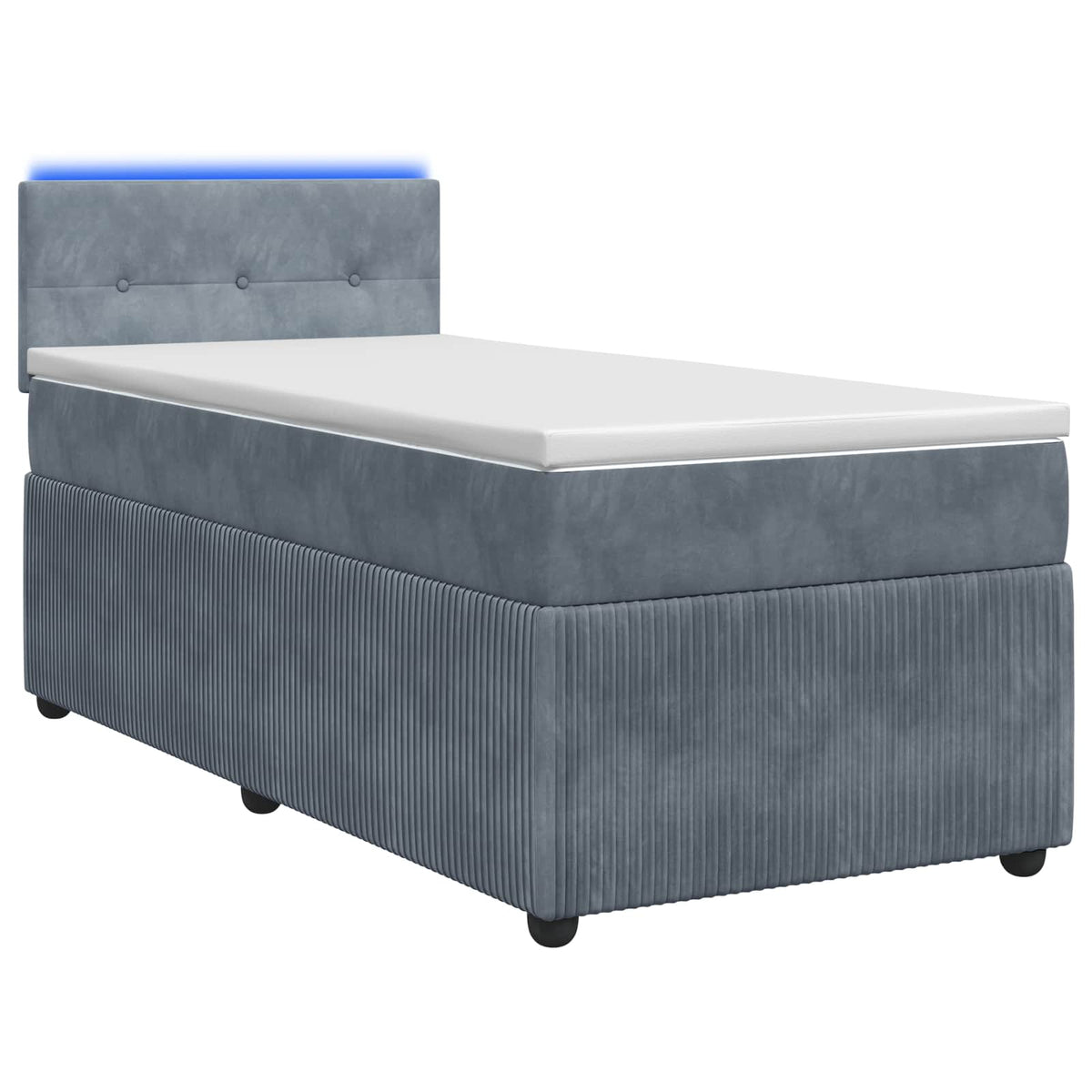 Boxspringbed met matras Donkergrijs 80 x 200 cm Fluweel is nu te koop bij PeponiXL, paradijselijk wonen!