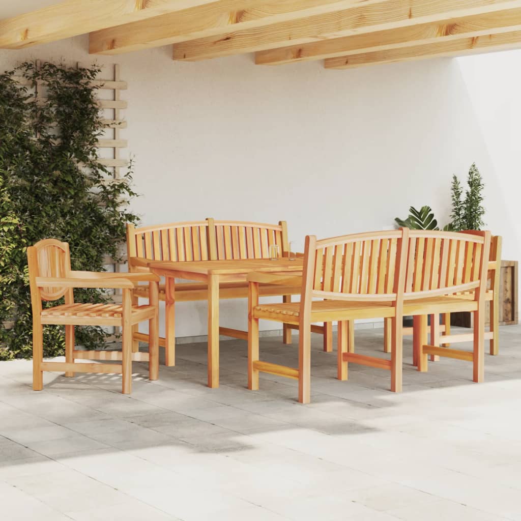 5-delige Tuinset massief teakhout is nu te koop bij PeponiXL, paradijselijk wonen!
