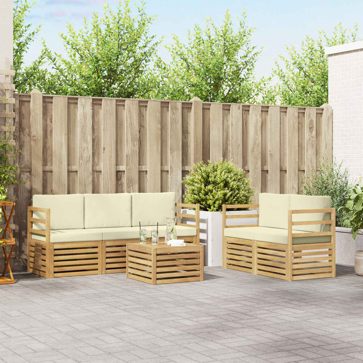 Sofa-Sets Massief Acaciahout is nu te koop bij PeponiXL, paradijselijk wonen!