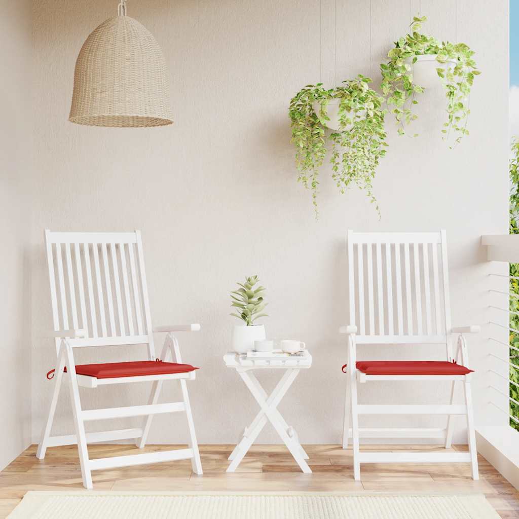 Tuinstoelkussens 2 st 50x50x4 cm stof rood is nu te koop bij PeponiXL, paradijselijk wonen!
