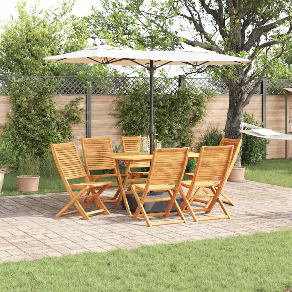 Tuin eettafelset 7 pcs Bruin Massief Acaciahout is nu te koop bij PeponiXL, paradijselijk wonen!
