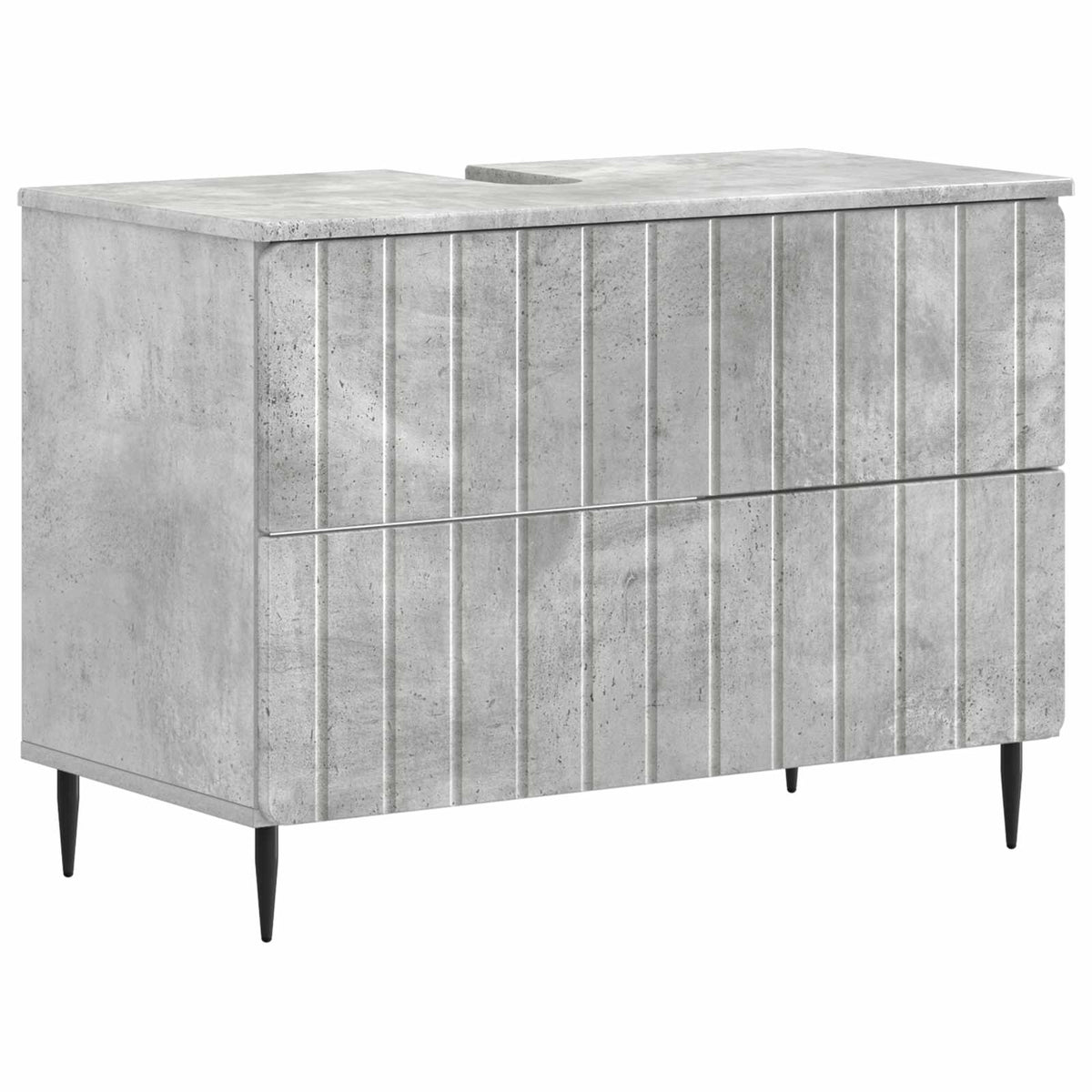 Badkamer wastafelkast ZWOLLE Betongrijs 82 x 41 x 58,5 cm is nu te koop bij PeponiXL, paradijselijk wonen!