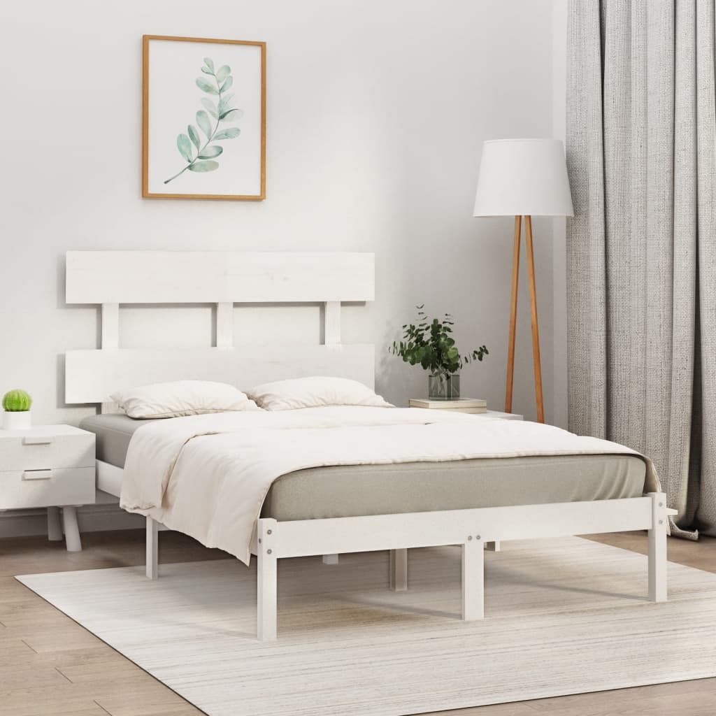 Bedframe massief hout wit 160x200 cm is nu te koop bij PeponiXL, paradijselijk wonen!
