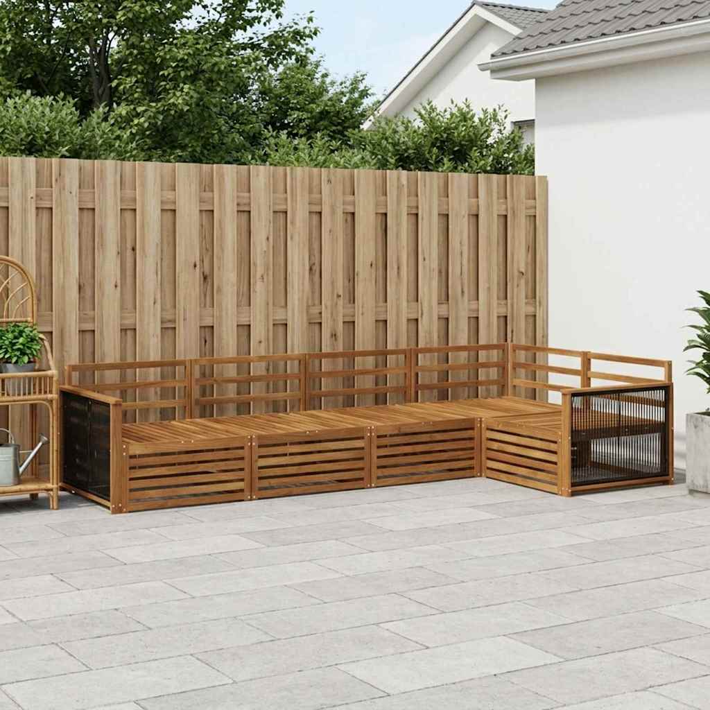 Buiten bankenset 5 pcs Naturel Massief Acaciahout is nu te koop bij PeponiXL, paradijselijk wonen!