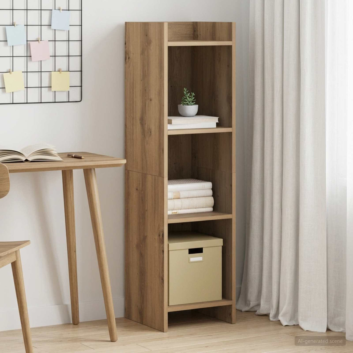 Boekenkast 3-laags 30 x 30 x 111 cm Bewerkt hout is nu te koop bij PeponiXL, paradijselijk wonen!