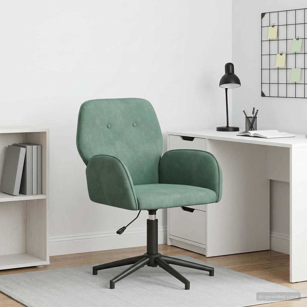 Draaischrijfstoel 54 x 55 x 90 cm Zeegroen fluweel is nu te koop bij PeponiXL, paradijselijk wonen!