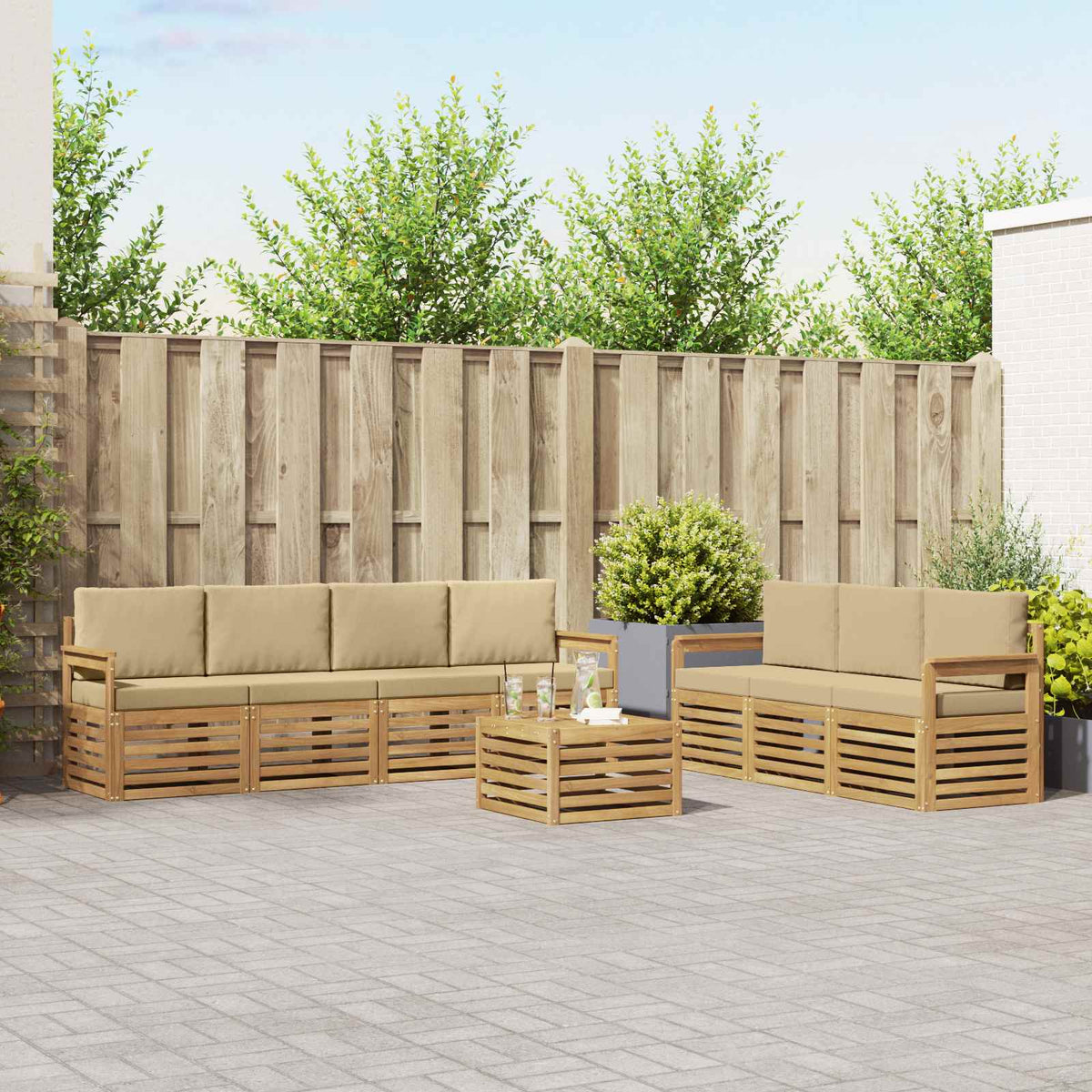 Sofa-Sets Massief Acaciahout is nu te koop bij PeponiXL, paradijselijk wonen!