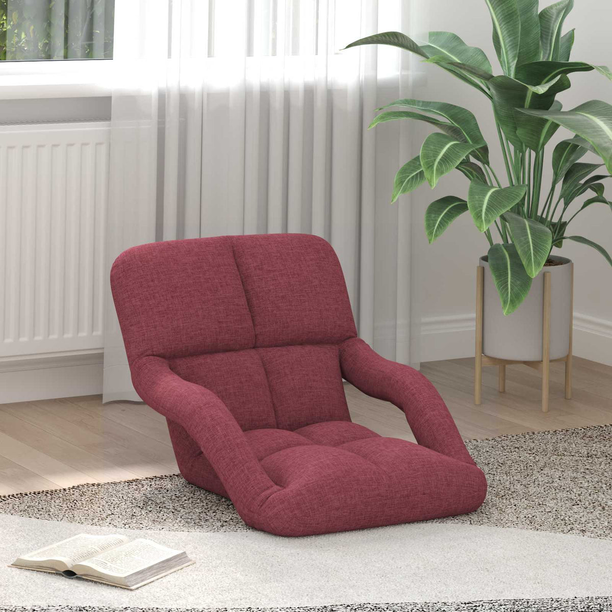 Verstelbare vlo stoelen Wijnrood 58 x 62 x 58 cm Stof is nu te koop bij PeponiXL, paradijselijk wonen!