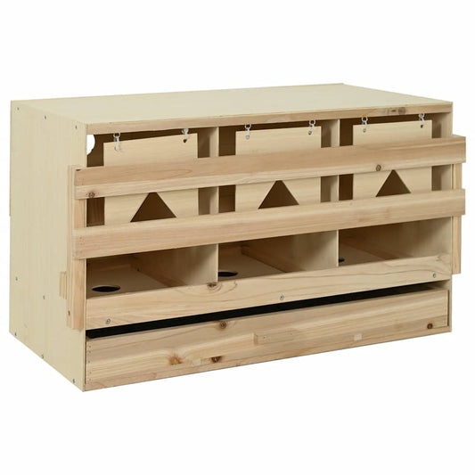 Kippenlegkast 3 compartimenten 96x40x45 cm massief grenenhout is nu te koop bij PeponiXL, paradijselijk wonen!