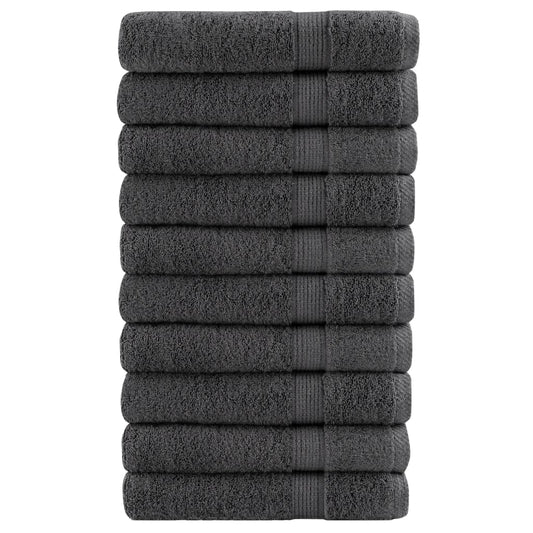 Handdoeken SOLUND 10 st 600 g/m² 100x200 cm antracietkleur is nu te koop bij PeponiXL, paradijselijk wonen!