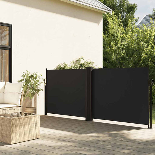Windscherm uittrekbaar 120x600 cm zwart is nu te koop bij PeponiXL, paradijselijk wonen!