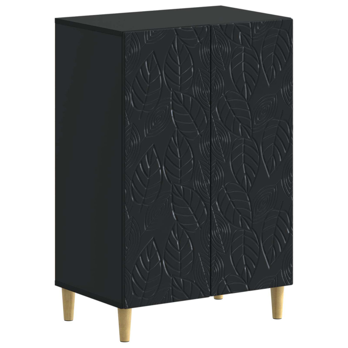 Schoenenkast DELFT 59,5 x 39,5 x 90 cm Bewerkt hout Zwart is nu te koop bij PeponiXL, paradijselijk wonen!