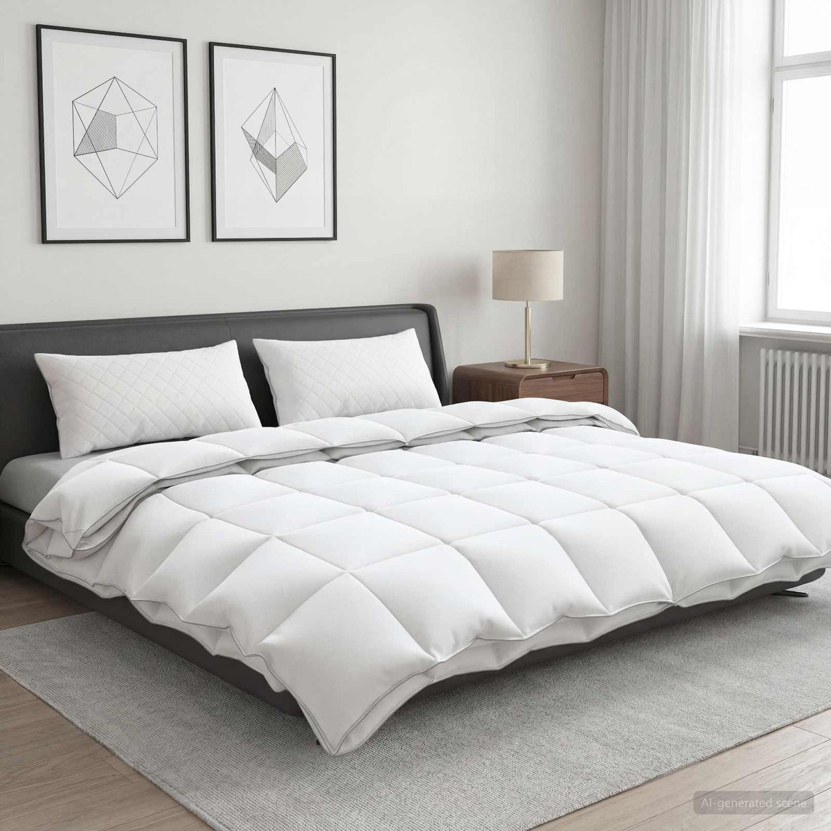 90% ganzen dons dekbedset FULDA 3 st 200 x 220 cm 310 GSM Wit is nu te koop bij PeponiXL, paradijselijk wonen!
