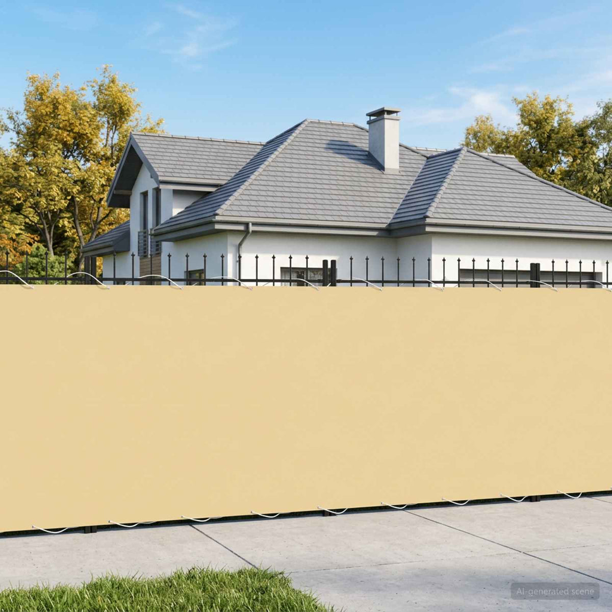Balkon Privacy Scherm 150 x 500 cm Stof met PU-coating Zand is nu te koop bij PeponiXL, paradijselijk wonen!