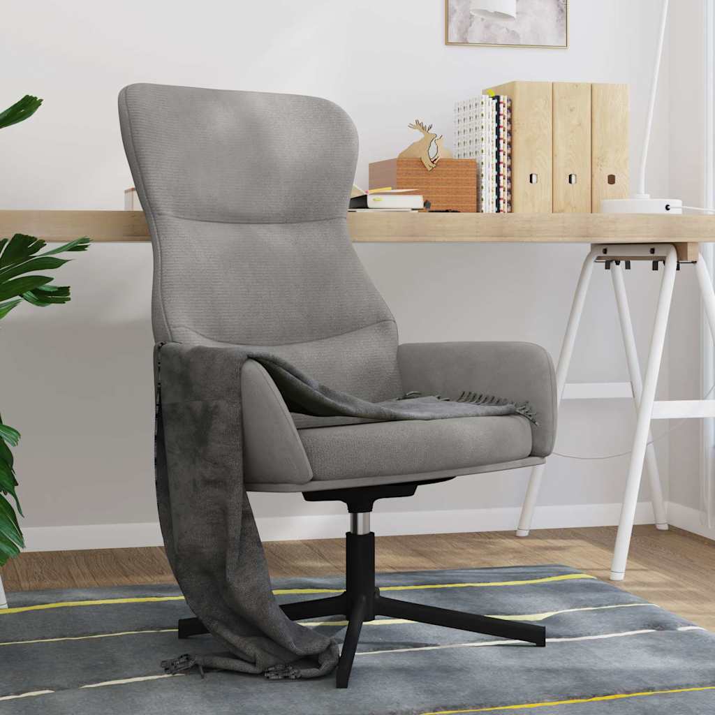 Relaxstoel fluweel lichtgrijs is nu te koop bij PeponiXL, paradijselijk wonen!
