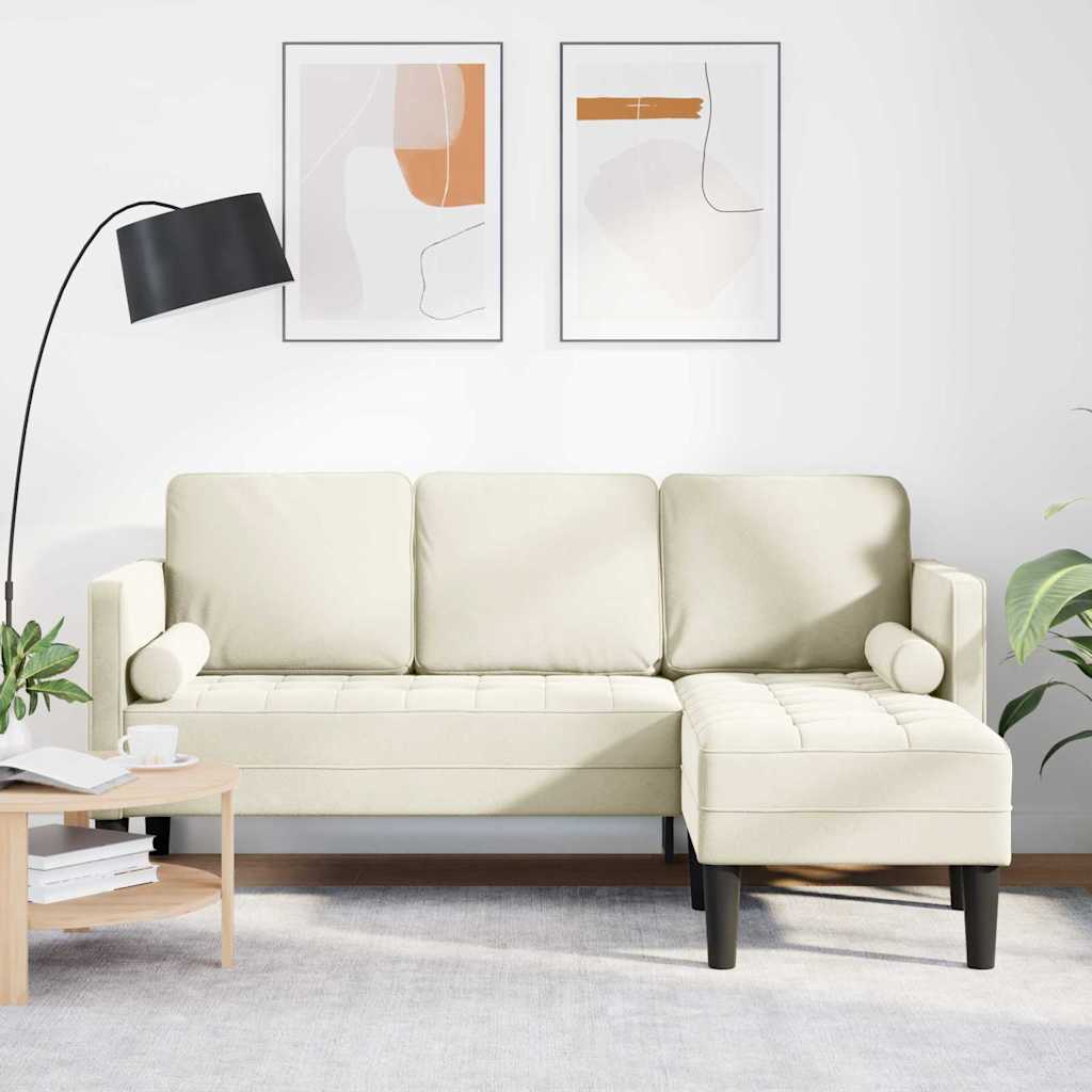 Bankstel met kussen Crème Polyester is nu te koop bij PeponiXL, paradijselijk wonen!