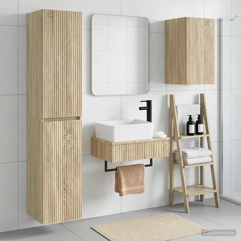 Badkamermeubelset 3 st Sonoma Eiken 33 x 34,5 x 160 cm is nu te koop bij PeponiXL, paradijselijk wonen!
