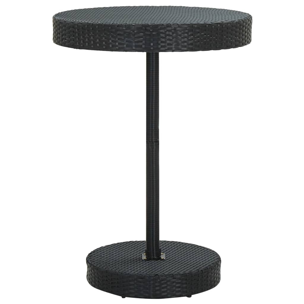 Tuintafel 75,5x106 cm poly rattan zwart is nu te koop bij PeponiXL, paradijselijk wonen!