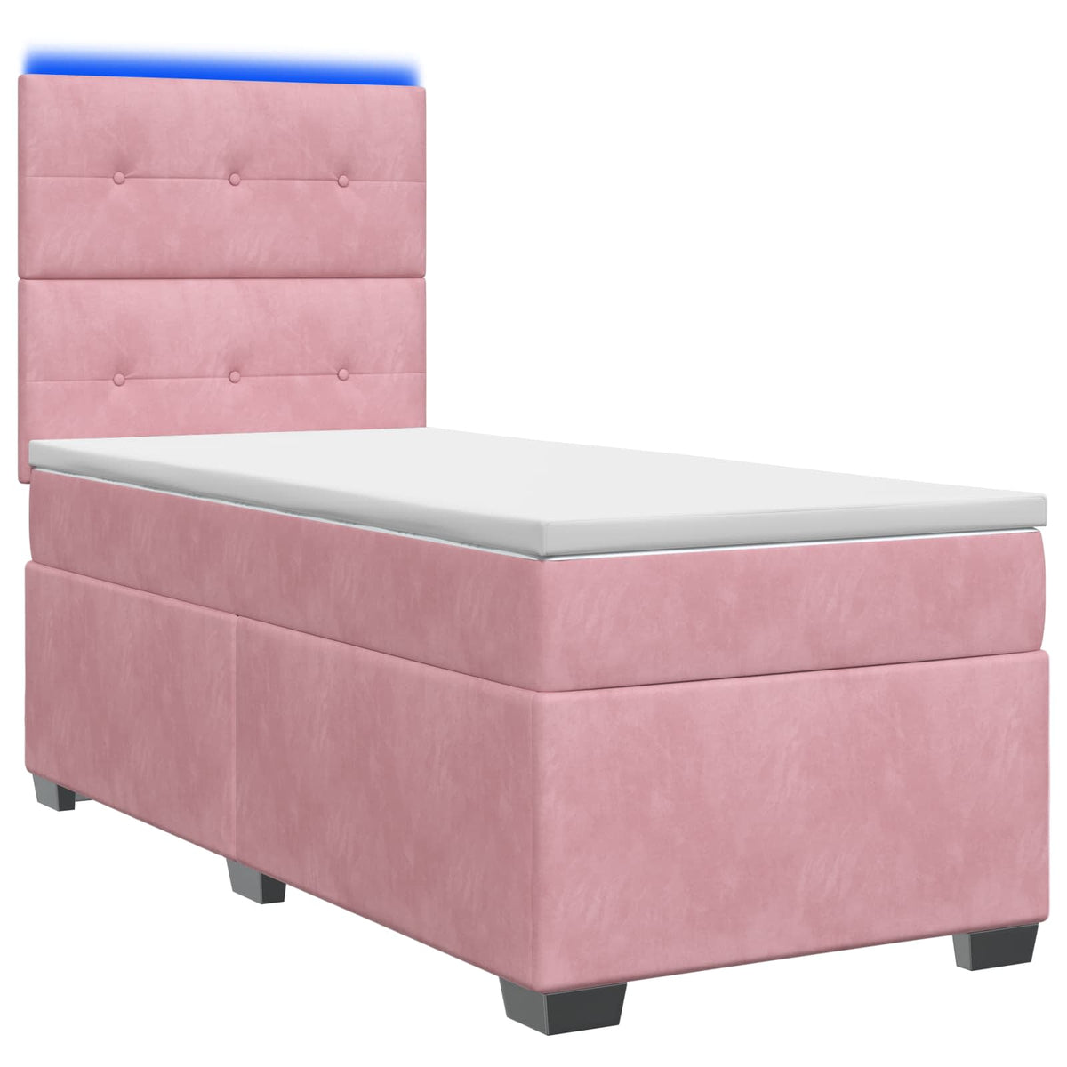 Boxspringbed met matras Roze 100 x 200 cm Fluweel is nu te koop bij PeponiXL, paradijselijk wonen!