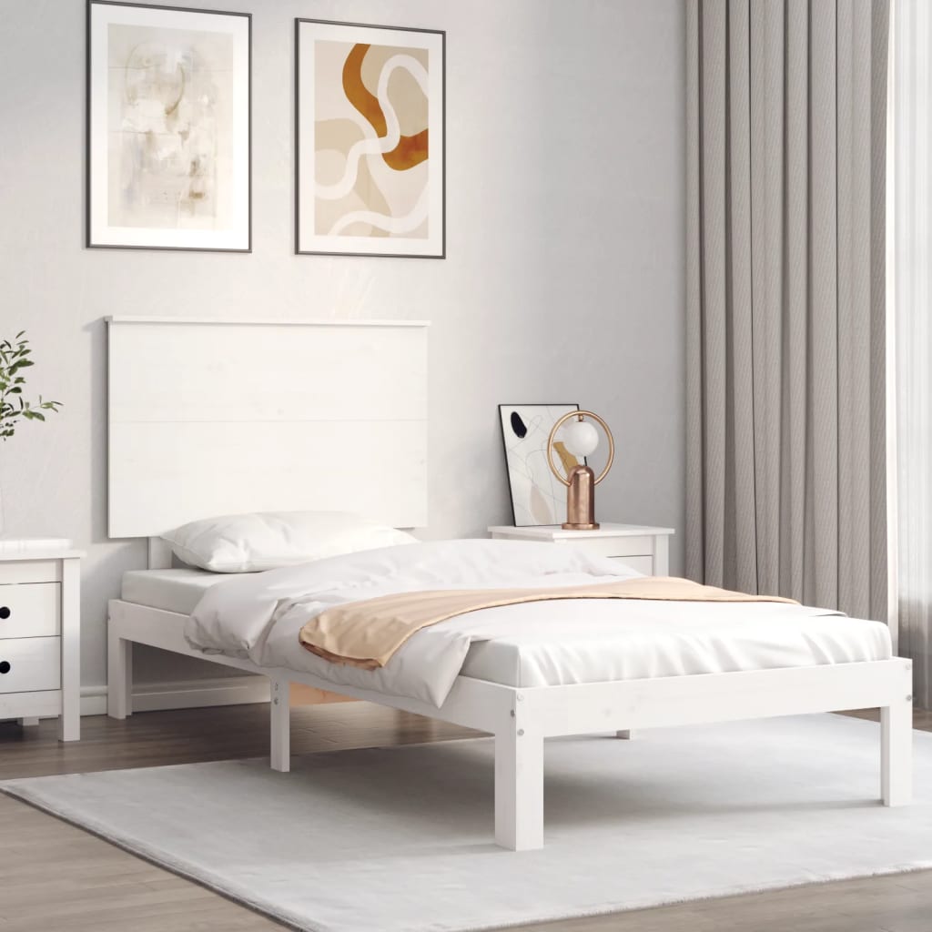 Bedframe zonder matras massief grenenhout wit 140x200 cm is nu te koop bij PeponiXL, paradijselijk wonen!
