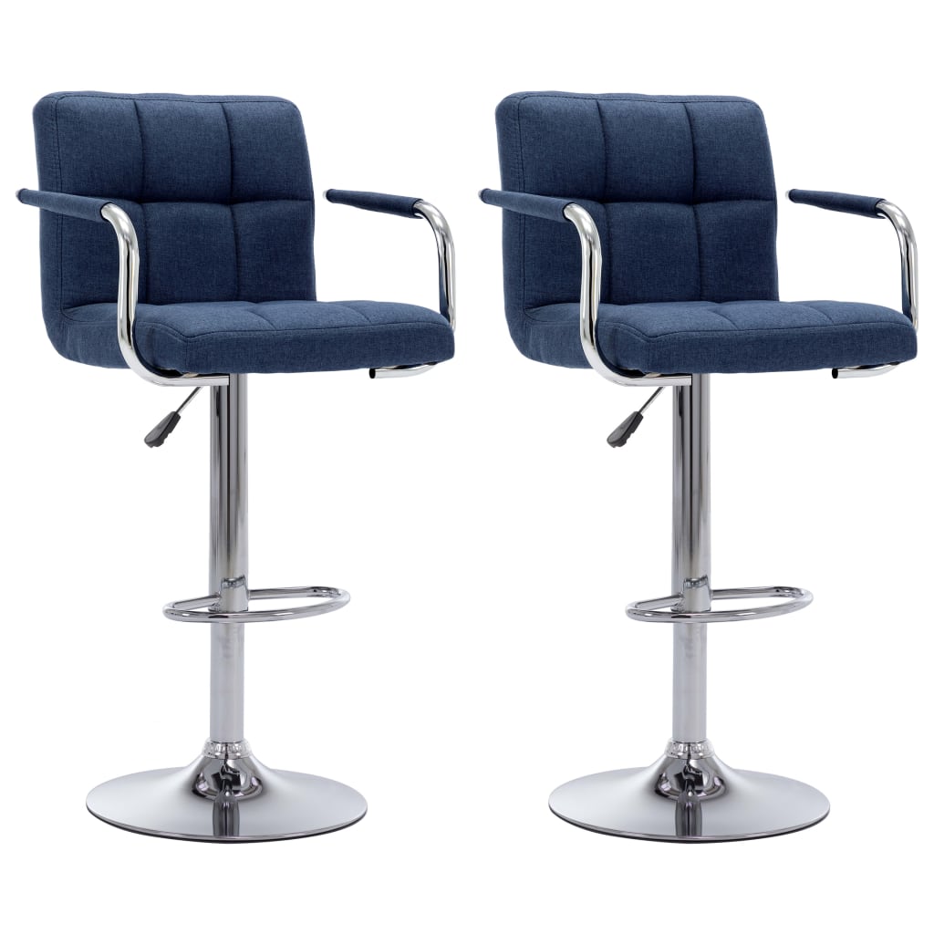 Barstoelen 2 st stof blauw is nu te koop bij PeponiXL, paradijselijk wonen!