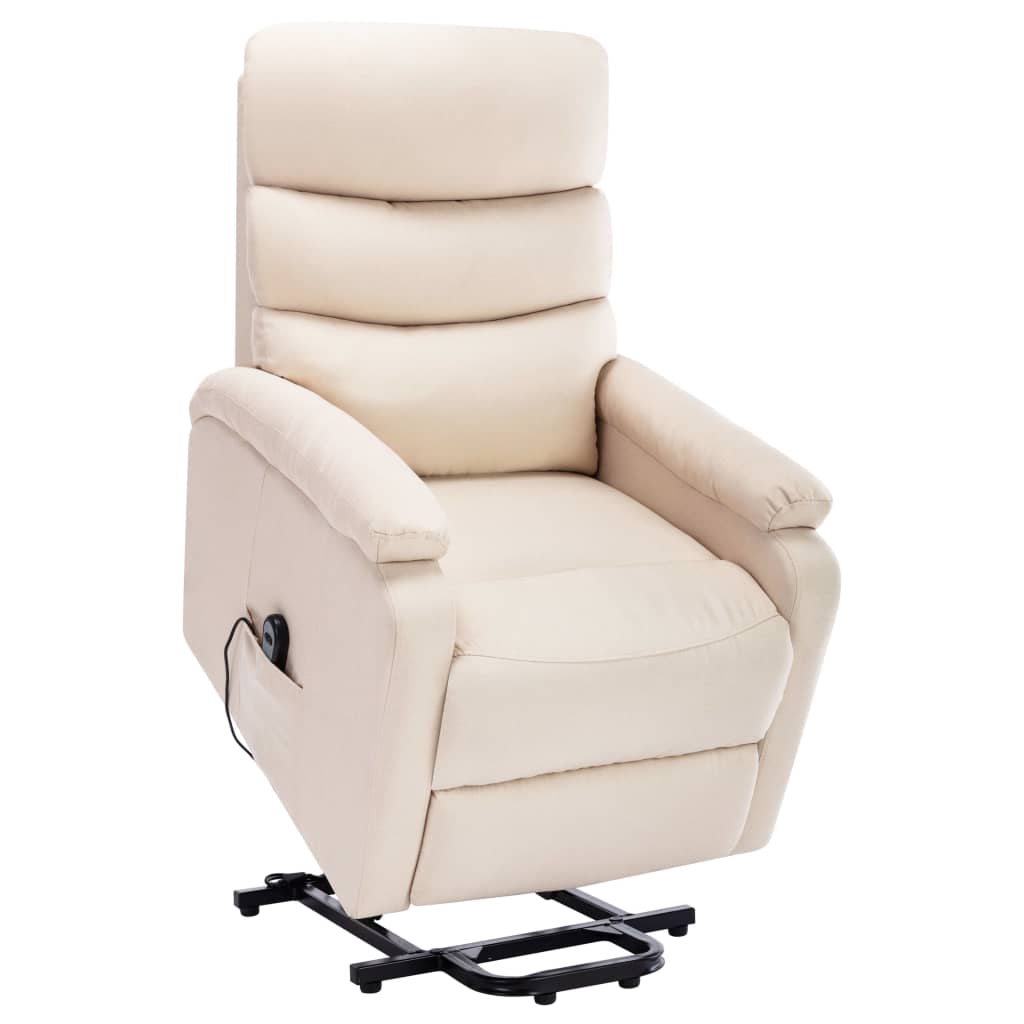 Sta-op-massagestoel stof crèmekleurig is nu te koop bij PeponiXL, paradijselijk wonen!