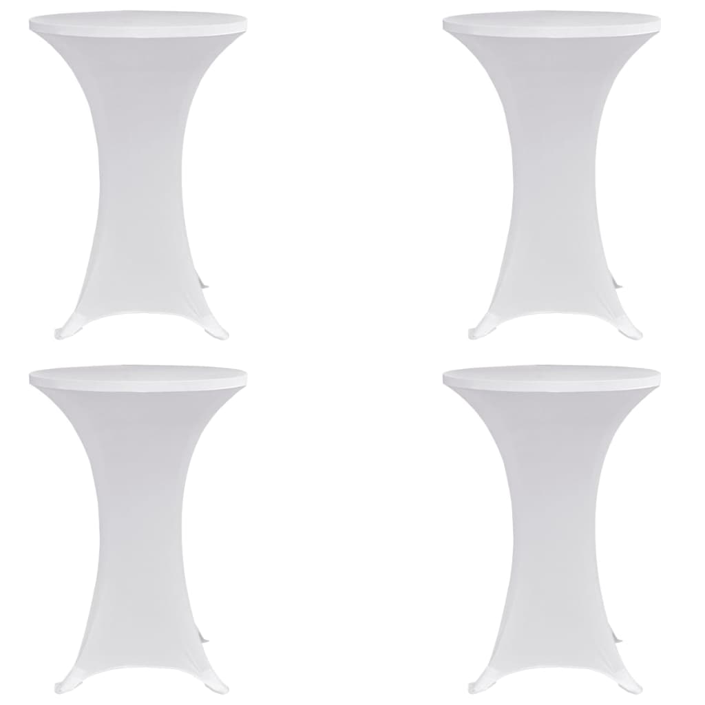 Statafelhoes 4 st stretch Ø80 cm wit is nu te koop bij PeponiXL, paradijselijk wonen!