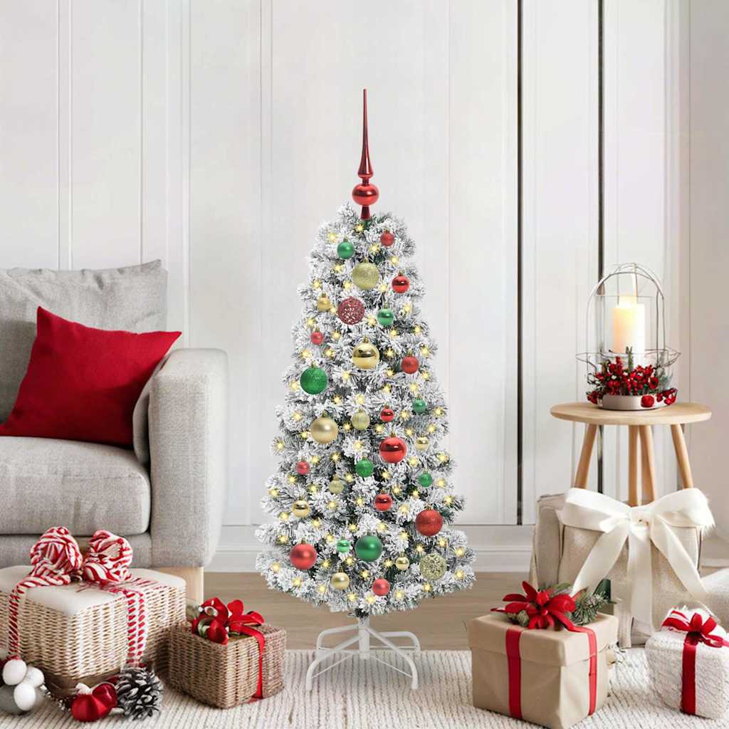Kunstmatige Inklapbare Kerstboom Groen en Wit 120 cm is nu te koop bij PeponiXL, paradijselijk wonen!