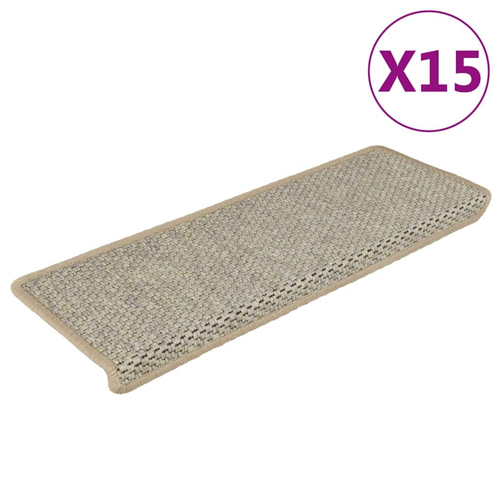 Trapmatten zelfklevend 15 st sisal-look 65x21x4 cm lichtgroen is nu te koop bij PeponiXL, paradijselijk wonen!
