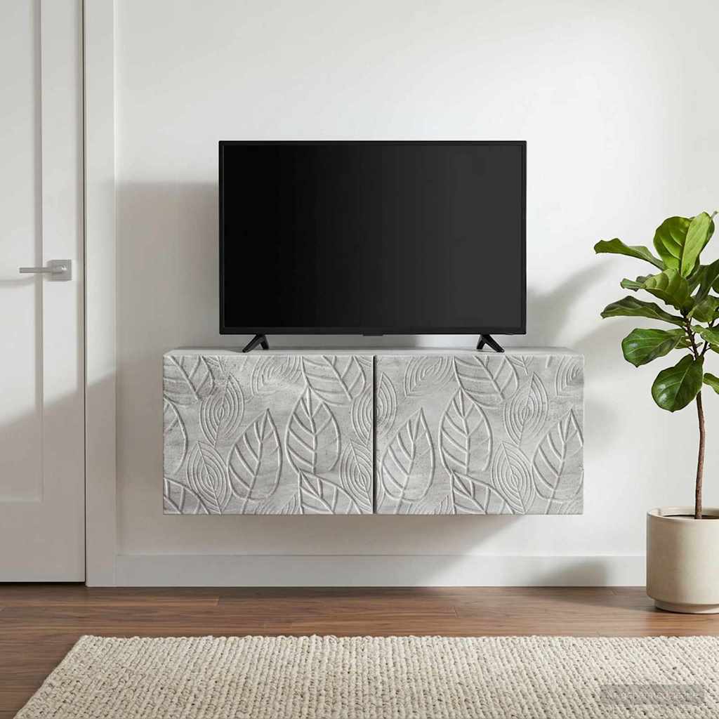 Wandbeugel TV-kast 78,5 x 41 x 30 cm Betongrijs Bewerkt hout is nu te koop bij PeponiXL, paradijselijk wonen!